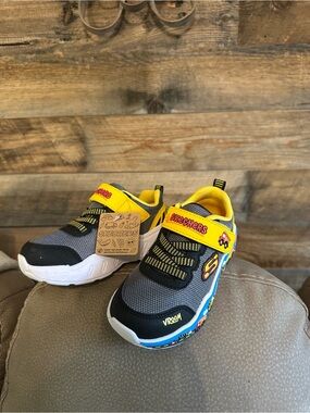 Skechers toddler boy Gray, Yellow & Blue Vroom Sneakers